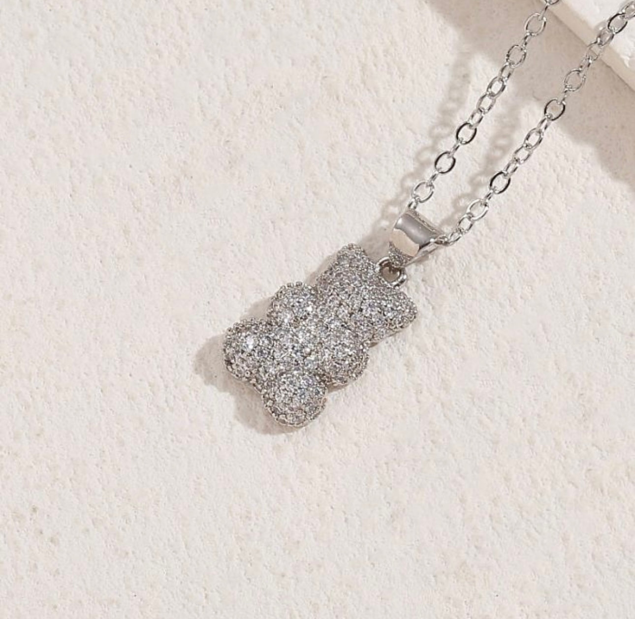 Bear Necklace - Silver