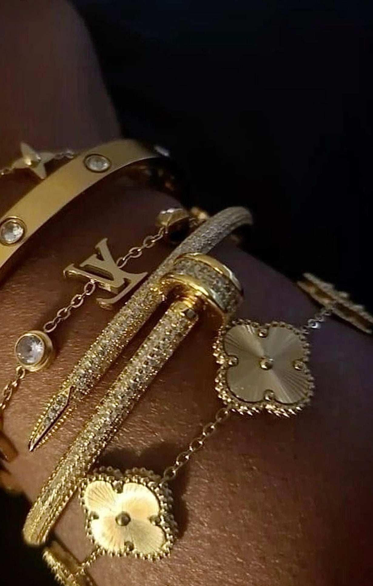Diamond Nail Bangle